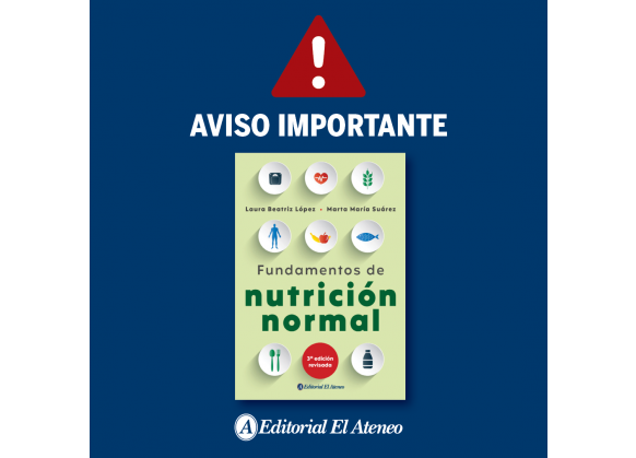 ¡AVISO IMPORTANTE FUNDAMENTOS DE NUTRICIÓN NORMAL 3° EDICIÓN!